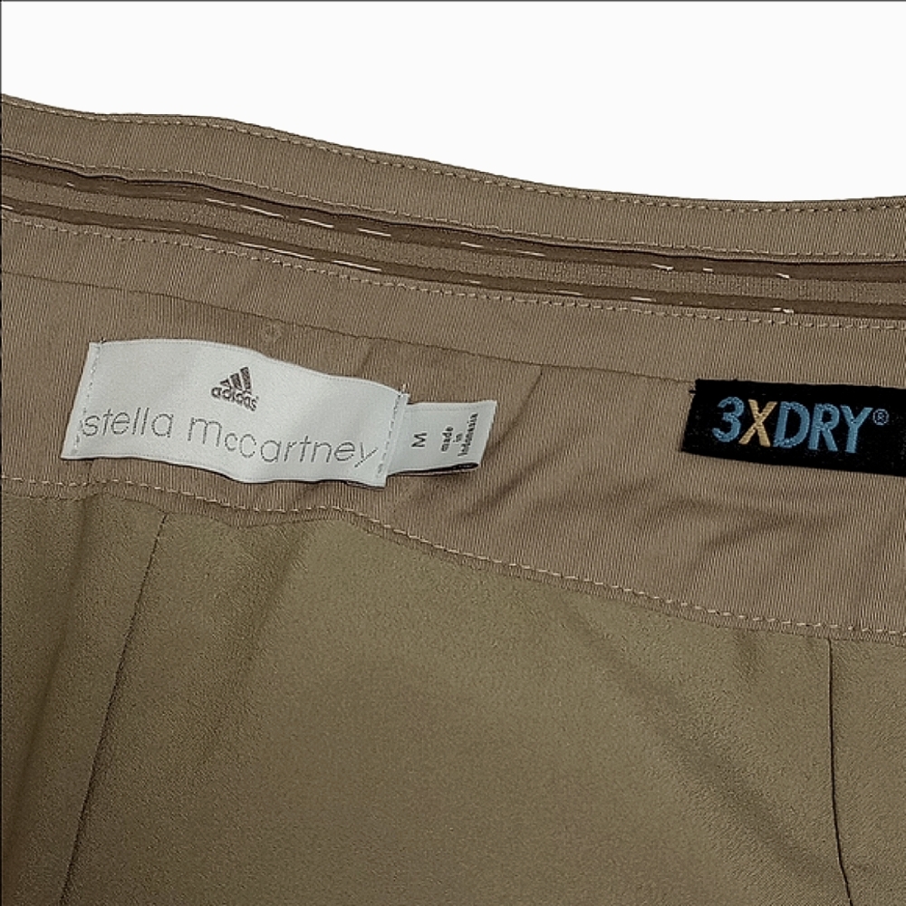 ADIDAS BY STELLA MCCARTNEY 3XDRY TECHNOLOGY BEIGE KHAKI TENNIS PICKLEBALL SKIRT - Picture 8 of 13